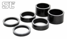 1-1/8 CARBON FIBER HEADSET STEM SPACER 3K 3/6/9 PIECE SET 5 10 20MM STRADALLI
