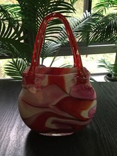 Art glass purse vase