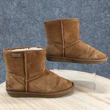 Minnetonka Boots Womens 8M Backus Shearling Winter Snow Boot 85701 Brown Suede