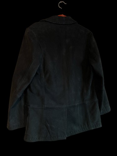 The Territory Ahead 4 Button Dark Slate Leather Dress Coat M - Picture 4 of 10