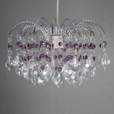 Chandelier Style Modern Ceiling Light Shade Droplet Pendant Acrylic Crystal Bead
