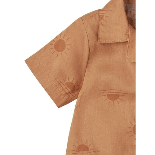 Modern Moments by Gerber Baby Boy SIZE 3-6 MO Short Sleeve Summer Poplin Romper - Picture 4 of 9