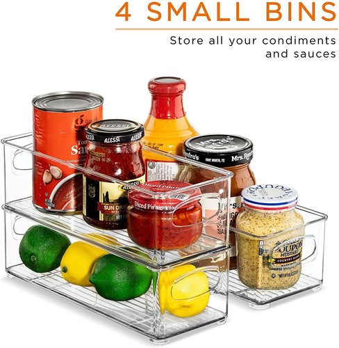 Sorbus Clear Organizer Storage Bins for Fridge, Freezer and Pantry (10-Pack) - Bild 3 von 6