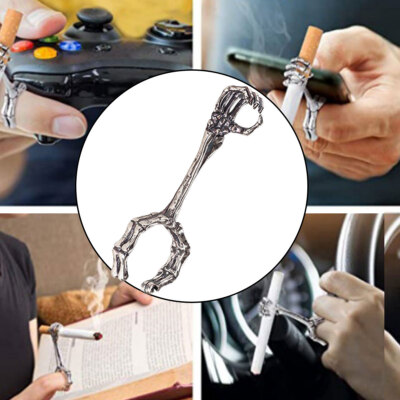 Funny Ring Smoker Clip Cigarette Holder Blunt Joint Smoking Skeleton Finger  Hand