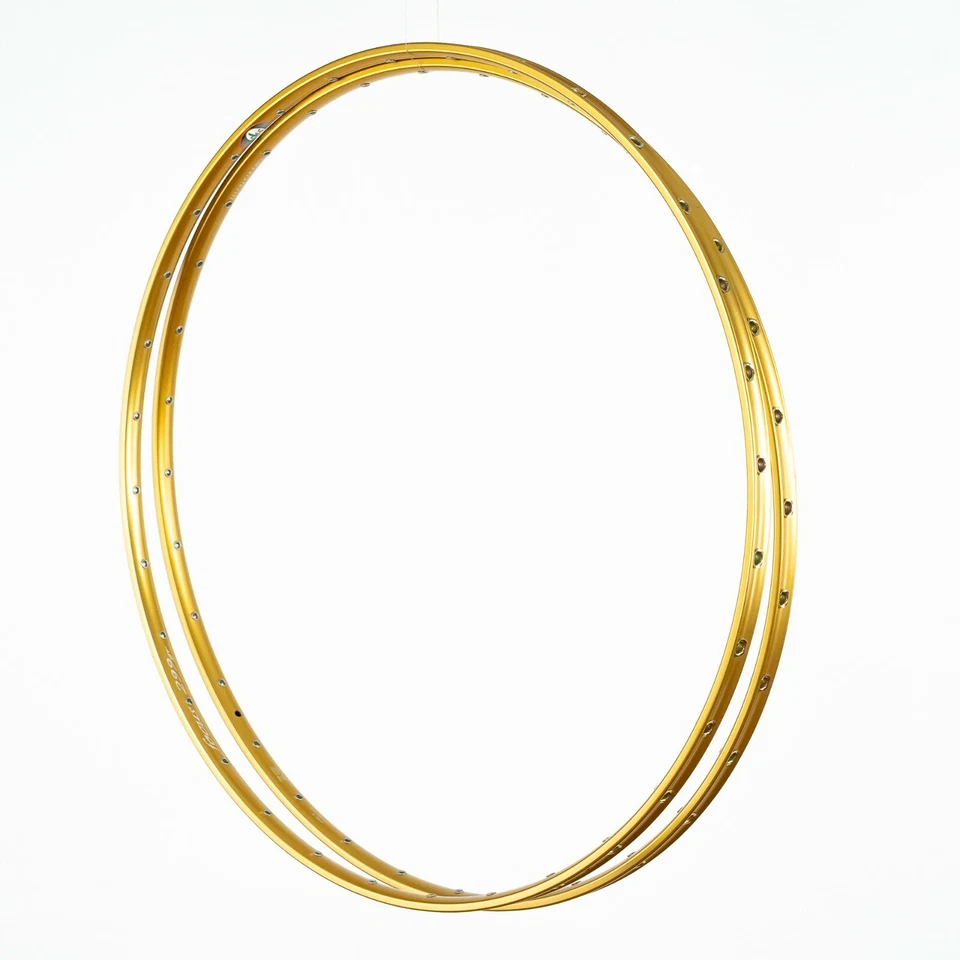 NOS PAIR DRC FOCUS 299gr TUBULAR RIMS 28" 32H HOLES RACING ROAD LIGHTWEIGHT GOLD - Image 2 of 4