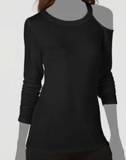 $50 I.N.C Concepts Women's Black One-Shoulder Top Size M