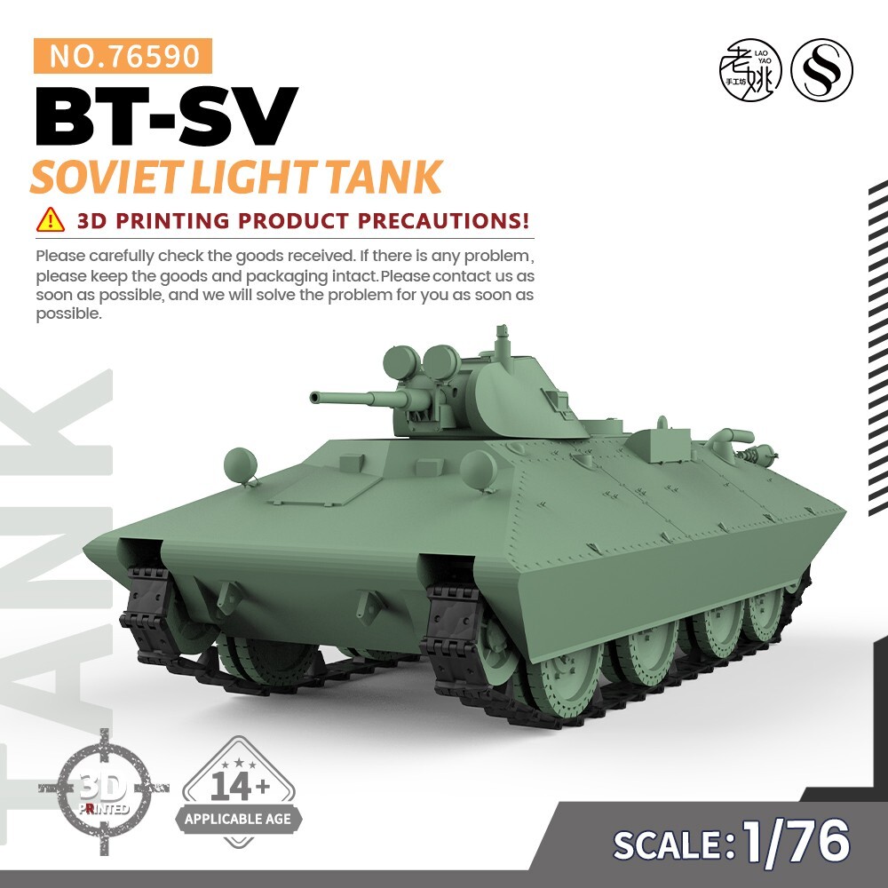 SSMODEL 590 OO Scale WarGamingMilitary Model Kit Soviet BT