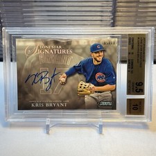 2017 Stadium Club Lone Star Signatures Kris Bryant #5/10