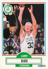Larry Bird Fleer 1990 Basketball Card #8