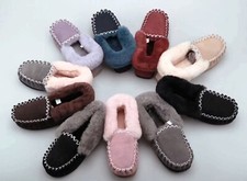 UGG Moccasins/Slippers Unisex12Colors Sheepskins With Heel Shaping Sheet Slipon