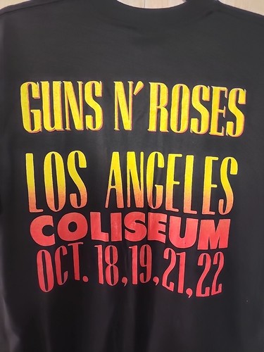 1989 Vintage Guns And Roses Los Angeles Concert T-Shirt Made In USA Large 5050 - Picture 6 of 11