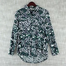 BeachLunchLounge Adult XS Long Sleeve Button Down Shirt Women's 7493