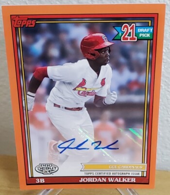 その他 Topps Jordan Walker Jordan Walker 2021 Topps Pro Debut 1991 pre RC Cardinals #BD-169