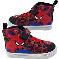 Marvel Spider-Man high-top sneakers for little boys black color size 8
