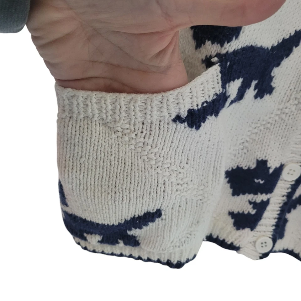 Cárdigan suéter vintage tejido a mano Peck & Peck Scottie Dog para mujer mediano abuela Foto 4 de 4