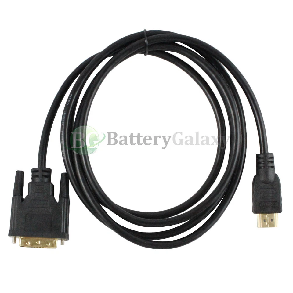 DVI-D To HDMI Male To Male Cable Gold 24+1 HDTV PC Display Wire Monitor 1.5-25FT - Image 2 of 4