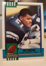 1990 KEN NORTON JR. TOPPS *TIFFANY* #486 ROOKIE RC DALLAS COWBOYS UCLA BRUINS