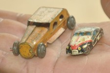 2 Pc Vintage Small/Penny Litho Car Tin Toy, Japan