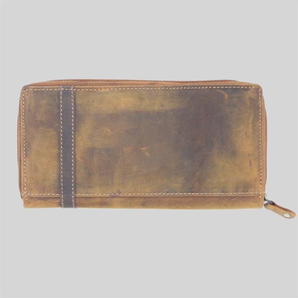 Portafoglio Greenburry In Pelle RFID Con Zip E 15 Porta Carte - Immagine 3 di 3