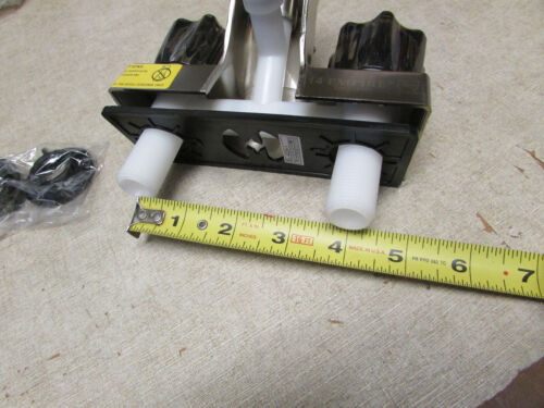 RV TUB SHOWER DIVERTER BATHROOM FAUCET - Brushed Nickel SMOKY SMOKED HANDLES - Foto 4 di 5