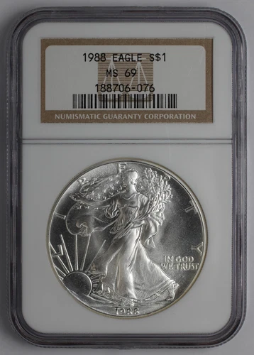 1988 $1 American Silver Eagle NGC MS 69