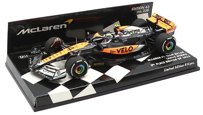 Minichamps McLaren MCL60 2nd British GP 2023 - Lando Norris 1/43 Scale - Image 4 of 4