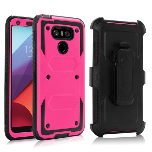 Hybrid Kickstand Belt Clip Case Cover And Screen Protector for LG G6 G7 G8 ThinQ - Picture 14 of 25