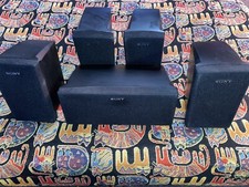 Set of 5 Sony Surround Sound Speakers Front Rear SS-MSP2 Center SS-CNP2 Black