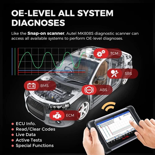 2023 Autel MaxiCOM MK808S Bidirectional Car Diagnostic Scanner Tool Key Coding image 5