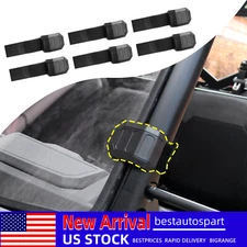 6x UTV Black Windshield Clips Bracket Straps For Polaris RZR XP Ranger Can am X3