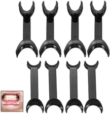 4 Pcs Dental Intraoral Cheek Lip Retractor Double-headed T-Shape Opener Black