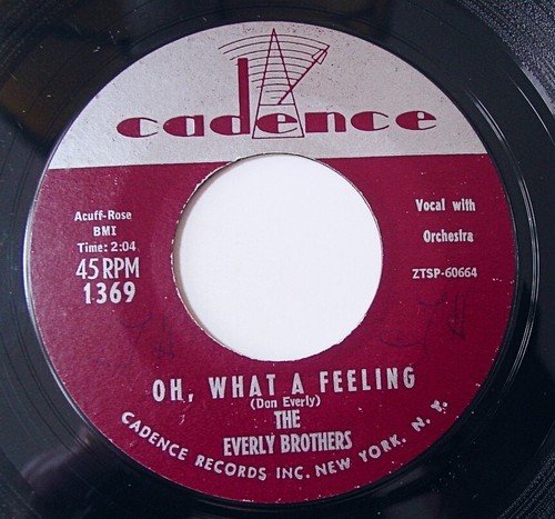 45 RPM THE EVERLY BROTHERS ('Til ) I Kissed You b/w Oh, What A Feeling 1959 VG - Picture 3 of 3