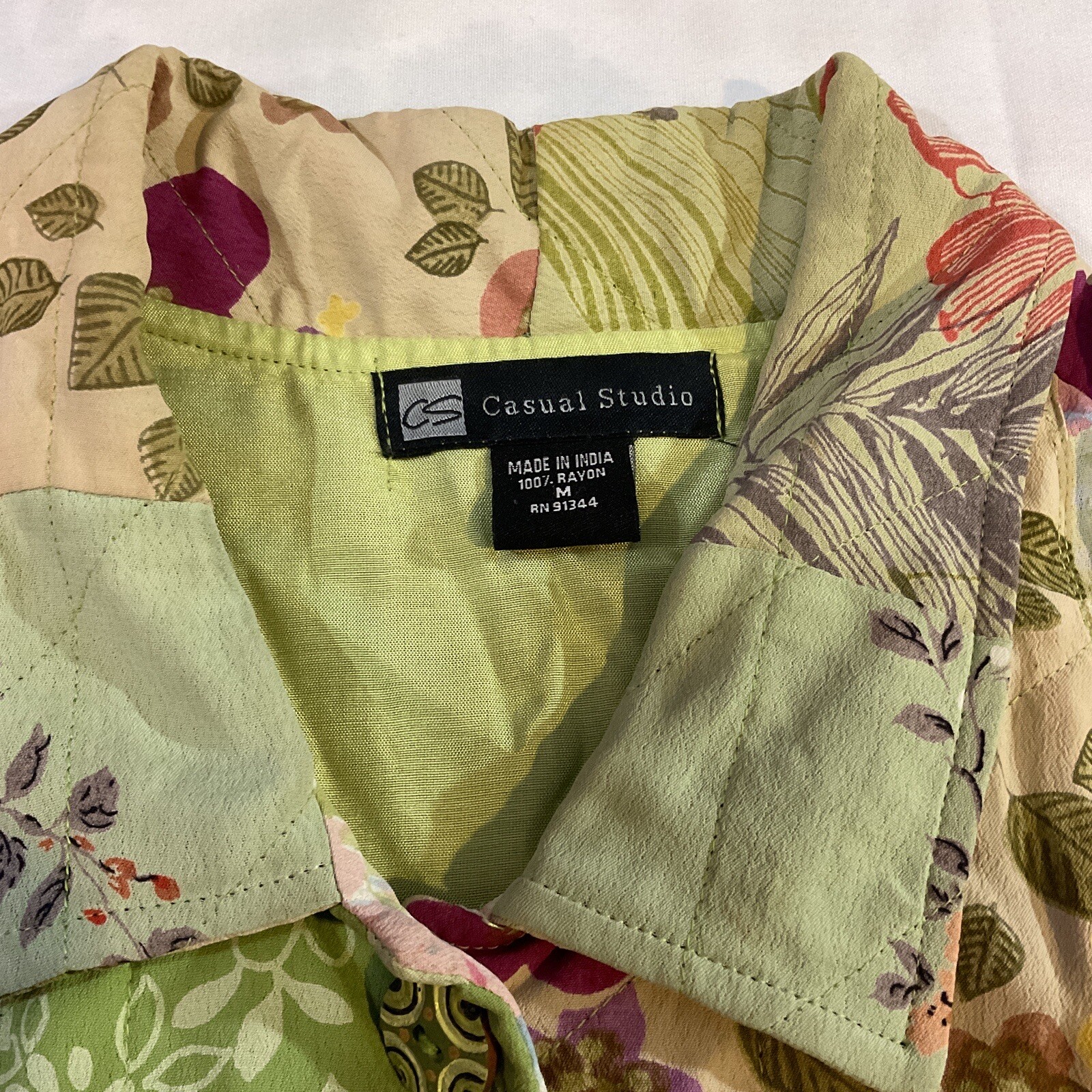 Casual Studio Women's Jacket Green Patchwork Colo… - image 5