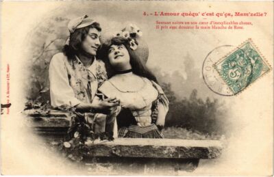 CPA 4. L'Amour quequ c'est qu'ca Mam'zelle ? BERGERET (1320998)