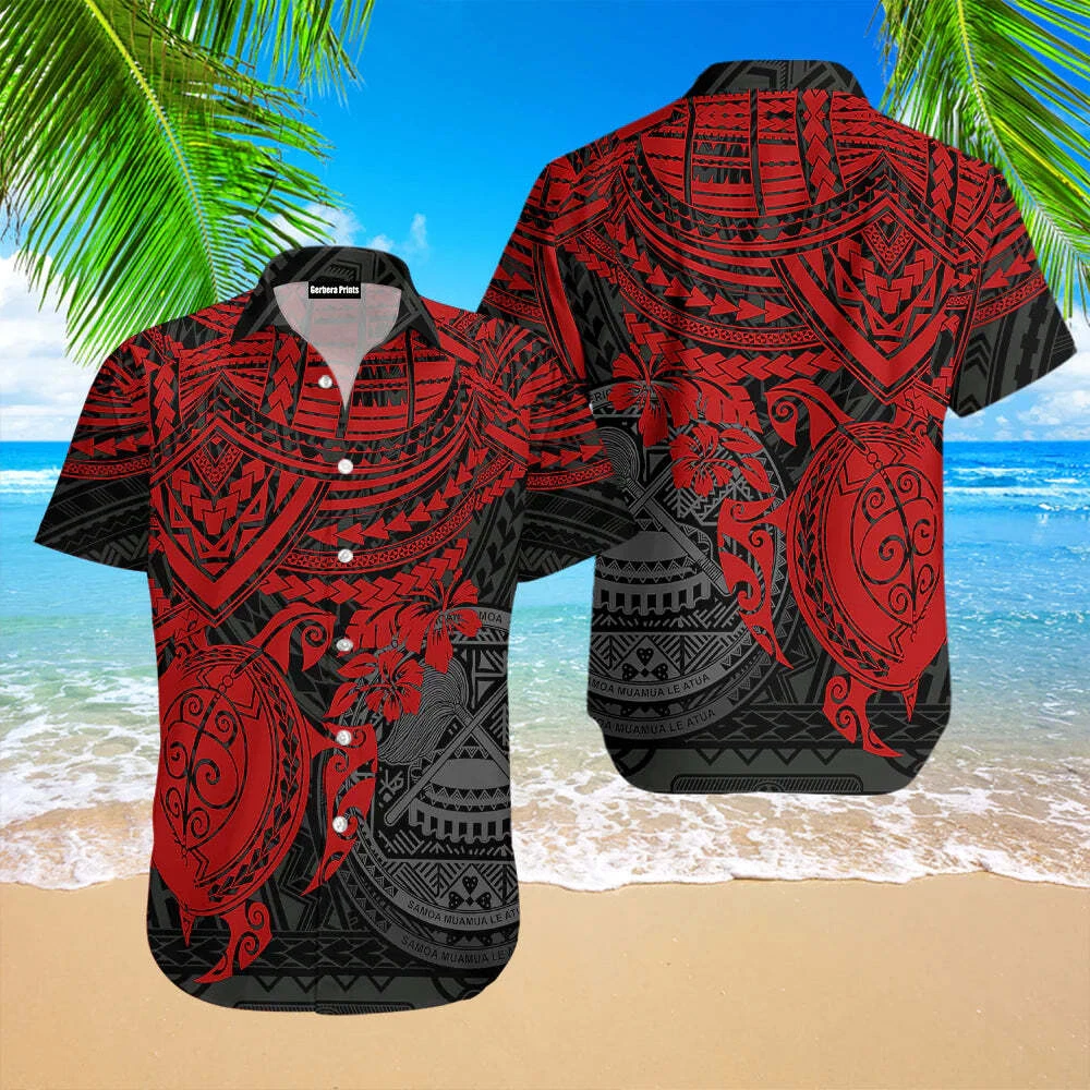 Red Hawaiian Shirts - Trendy Aloha