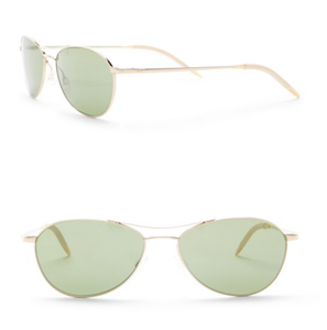 oliver peoples green aviator sunglasses