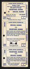 Illinois Central Railroad Unnumbered SAMPLE Ticket Champaign -Not Good for Miami