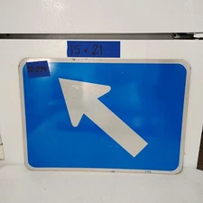 Street Traffic Road Sign 90 Degree Intersection Arrows 21"X 15"  12-279