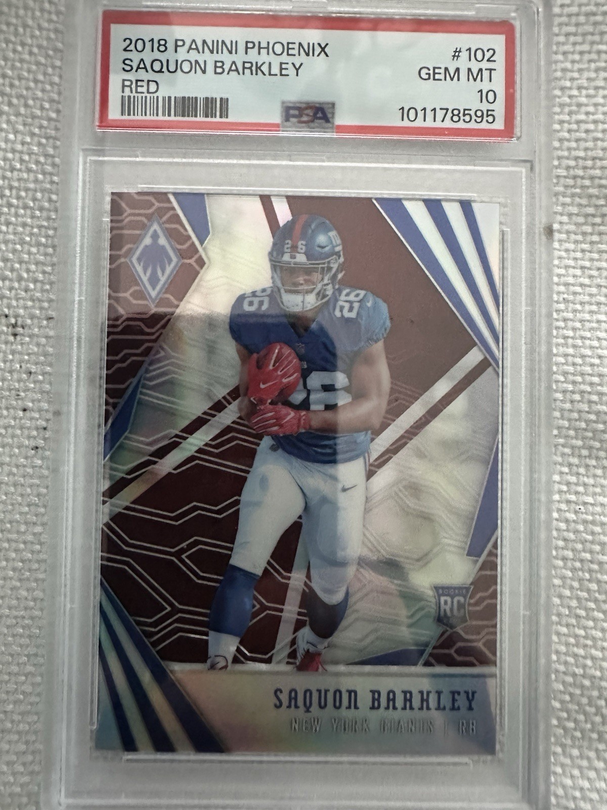 2018 Panini Phoenix - Rookies Saquon Barkley #102 Red /299 (RC)