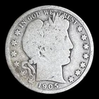 1905-S Barber Silver Half Dollar, Good