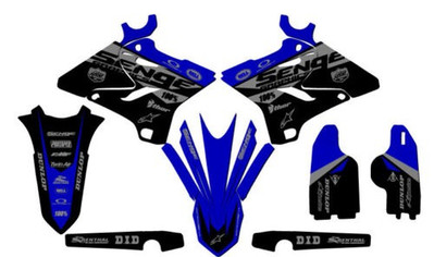2005-2007 Für Polisport Restyle YZ 125 Binary Blau Senge Grafiken Set