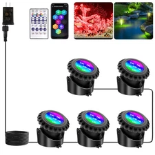 Pond Light Led Underwater Submersible Fountain Lights Outdoor Underwater Foun...