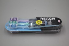 QTY:6 3 each 2-Packs Reach Toothbrush Advanced Design Firm Bristles Value