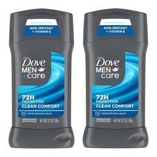 DOVE MEN + CARE Antiperspirant Deodorant Stick Clean Comfort Twin Pack