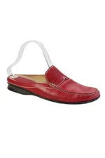Cole Haan Womens Leather Slip On Loafer Mules Red Size 8