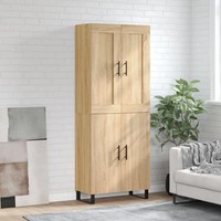 Highboard Sonoma-Eiche 180 Cm HöHe 69,5 Cm Breite 34 Cm Tiefe Holzwerkstoff