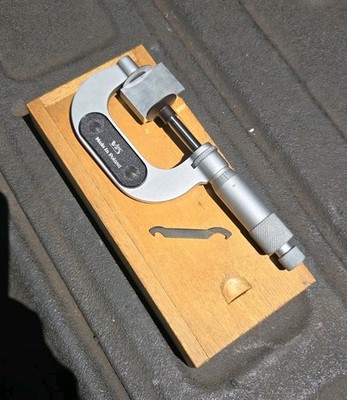 VIS 1-2'' Disc Flange Outside Micrometer Machinist Tool Maker Box Find Poland