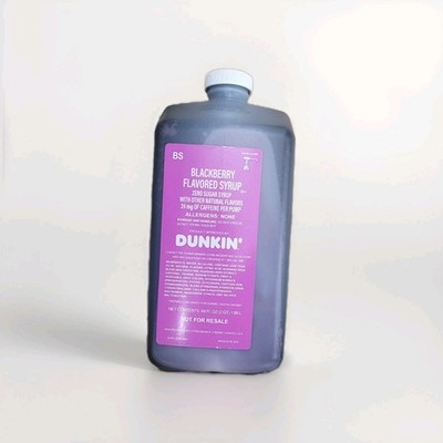 *NEW* Dunkin  Energy Black Berry Flavored Syrup 64Oz With Pump