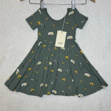 New With Tags Kyte Baby 2T Twirl Camping Dress Bamboo Soft