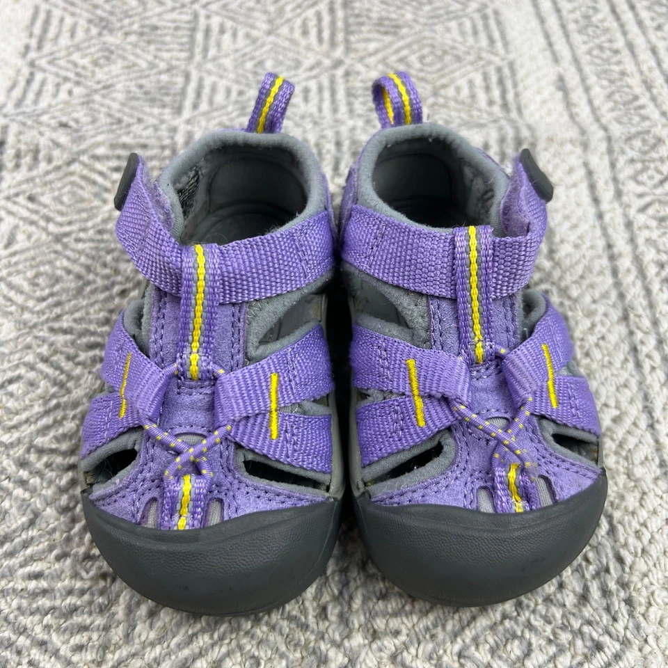 Sandalias KEEN Newport H2 gris púrpura, talla 4 niño pequeño, zapatos de agua con punta cerrada Foto 3 de 4